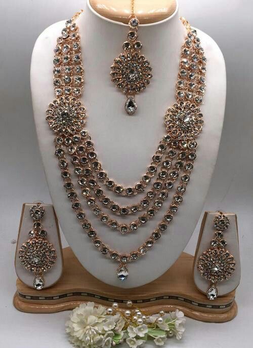 Mandi Bridal Set - Clear & Gold